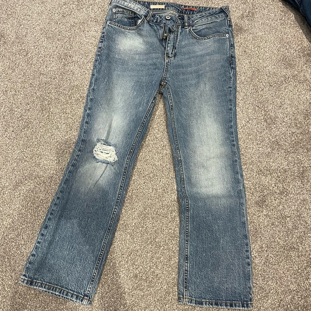 Pilcro mid rise YaYa crop jeans